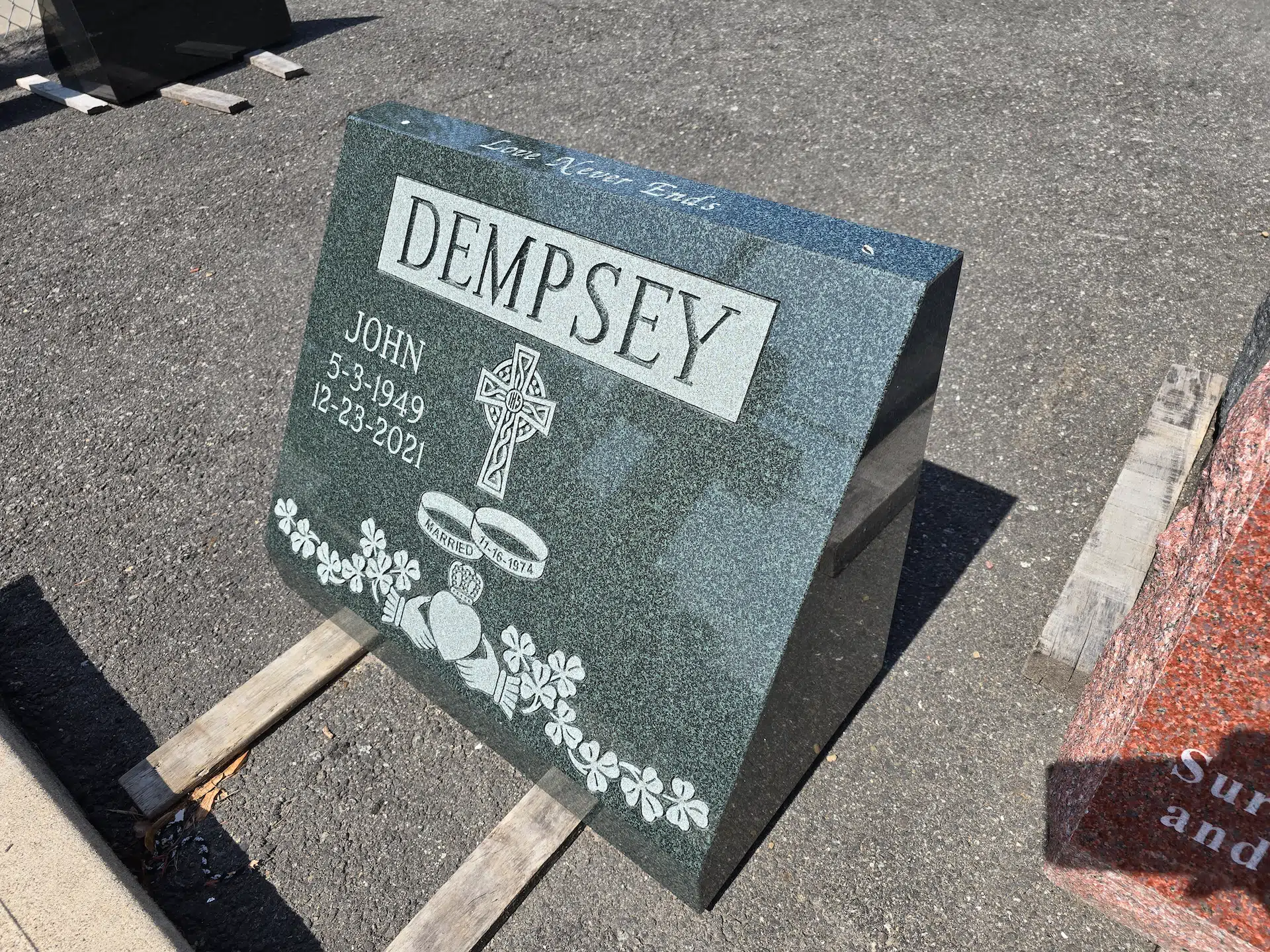 Granite Grave Monument hand-carved by NJ Grave Monuments in NJ — image 4